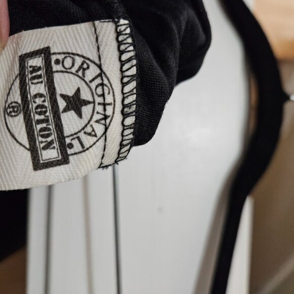 Au Cotton Black Crushed Velvet Elastic Waist Midi Pencil Skirt - Picture 4 of 5